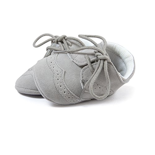 Zapatos sneakers para bebés, de cuero sintético gris Talla:6-12 meses
