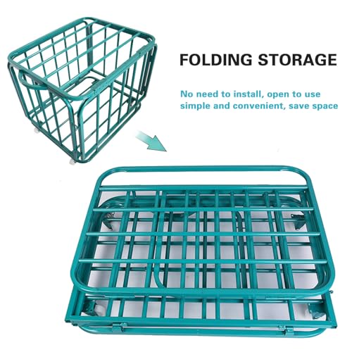 ZWJABYY Carro Portabalones Portátil para Equipaje/Balones Deportivos,Cesta Guardapelotas con Ruedas Giratorias,Capacidad para 16-40 Balones,Green-M
