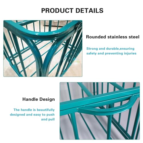 ZWJABYY Carro Portabalones Portátil para Equipaje/Balones Deportivos,Cesta Guardapelotas con Ruedas Giratorias,Capacidad para 16-40 Balones,Stainlesssteel-S
