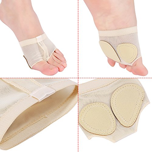 1 par de pies ring replacement para Danza Ballet Belly Calcetines Pad Zapatos, Mujeres Lírica Ballet Belly Foot Ton Toe Undies Medio Ballet Danza Zapatos de Danza Patas Medio Zapatos (