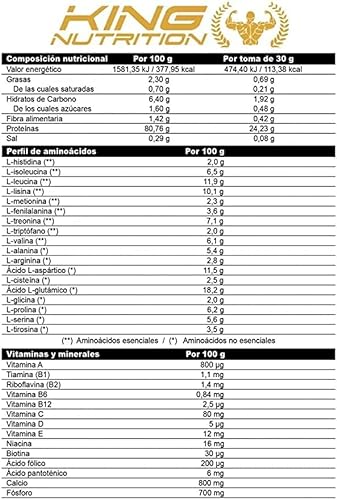 100% Whey Protein King Nutrition Proteina Concetrada 80% (Cookies and Cream, 1kg)