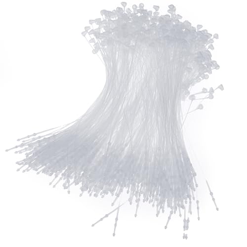 1000 bridas blancas, 125 × 3 mm, bridas transparentes, sujetacables transparentes para etiquetado estándar, transparente, lazo de seguridad para organizador de cables, gestión