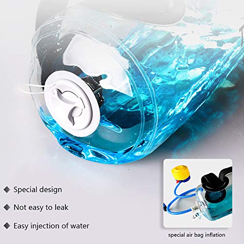 15Kg Aqua Bag, Saco de Arena Alternativa con Bomba de Aire, Bolsa de Agua Plegable Portátil, Entrenamiento en el Núcleo, Bolsas Levantamiento de Pesas Ajustable, Gimnasio Deporte 30 Libras(15)