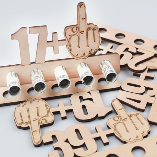 18 Cumpleaños Regalo de Dinero de Madera,Regalos Chica 18 años,Regalo 18 años Chico,de Madera Libro de Visitas Original,N + 1años Cumpleaños Regalos para Amigos Familia