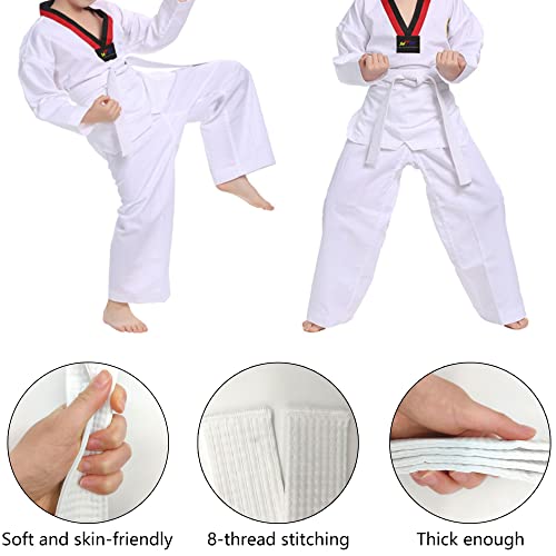 2 Pcs Cinturón De Judo y Karate Deportivos Artes Marciales Cinturones Taekwondo Profesional Cinturón Karate Aikido Tejido Grueso Niños Adultos Cinturón Blanco Artes Marciales Kofun (Blanco)