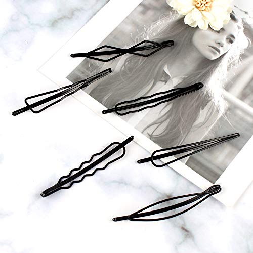 24Pcs Pinza Para el Cabello, Pinzas de Pelo Geométricas de Metal, 8 Estilos de Horquillas para Niñas y Mujeres