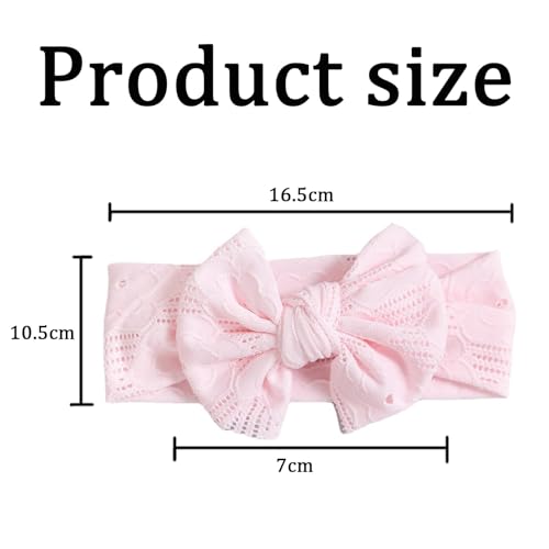 3 diademas para bebés y niñas, cinta para el pelo de bebé, cinta para el pelo para recién nacidos, niños pequeños, regalo para niñas, accesorios de fotografía (rosa, rosa claro, blanco)
