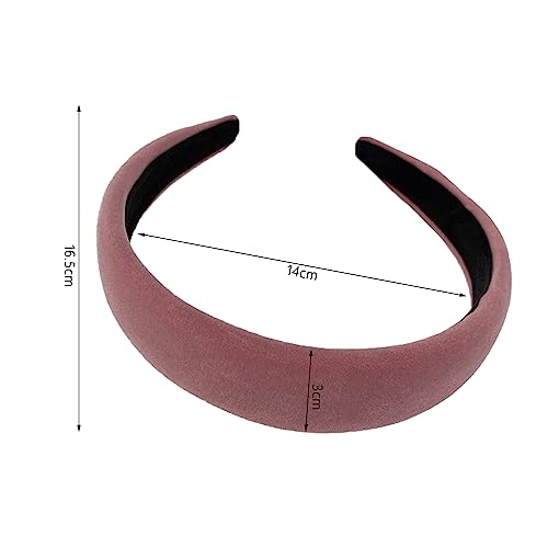 3 Piezas Diademas Anchas de Terciopelo, Duro Diademas de Terciopelo, Diadema Antideslizante para el Cabello, Duro Cinta Cabello, Diademas de Pelo, Anchas Diademas de Pelo, para Mujeres y Niñas