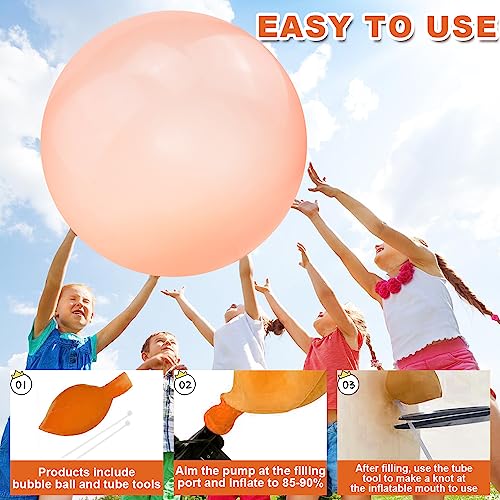 3PCS Bubble Ball XXL Enorme Bola de Agua Inflable Bombas de Agua Reutilizables Globos de Agua Globos Grandes Transparentes Splash Ball Jardín Juguetes Niños Al Aire Libre Juguetes de Agua Adultos