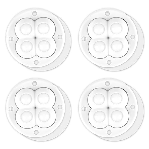 4 Piezas Ruedas Autoadhesivas, 360° Rotación Ruedas Adhesivas Giratorias Polea Adhesivo Ruedas Adhesivas Pequeñas para Pequeños Electrodomésticos Muebles Cubo de Basura (Blanco)