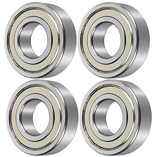 4pcs Rodamientos de bolas de metal 608ZZ ABEC 7, Rodamientos de Monopatín,Doble Protección Miniatura para Monopatín, Patinete