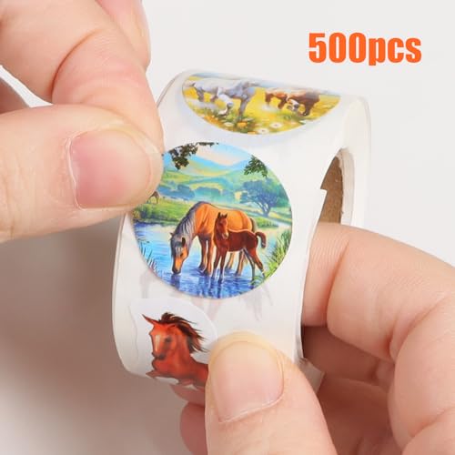 500pcs Pegatinas Caballos Pegatinas Aesthetic Decorativas para Ordenador Portátil Cuaderno Stickers Infantiles Pegatinas Niños para Regalo