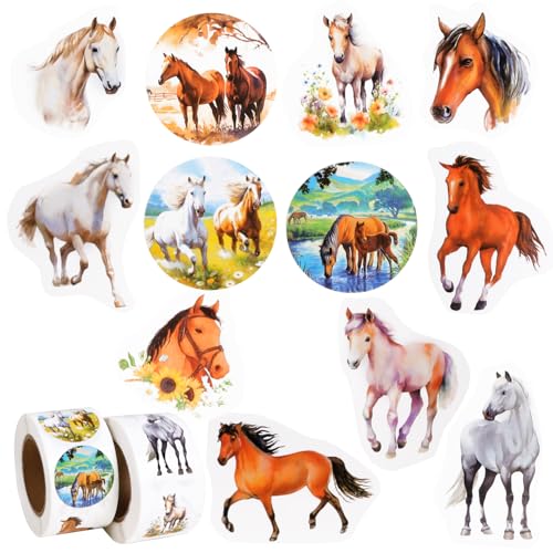 500pcs Pegatinas Caballos Pegatinas Aesthetic Decorativas para Ordenador Portátil Cuaderno Stickers Infantiles Pegatinas Niños para Regalo
