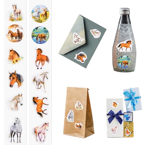 500pcs Pegatinas Caballos Pegatinas Aesthetic Decorativas para Ordenador Portátil Cuaderno Stickers Infantiles Pegatinas Niños para Regalo