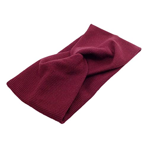 6 Piezas Cinta de Pelo Mujer, Diadema Turbante, Cintas de Pelo Elásticas Anchas con Nudo Cruzado para Niñas y Mujeres que Practican Yoga, Corren y Hacen Ejercicio 6 Colores Sólidos