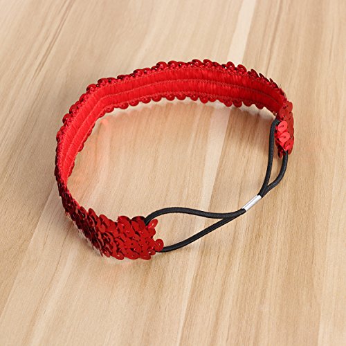 6 unidades purpurina frcolor pelo bandas lentejuelas – Cinta elástica pelo tocado para mujeres y niñas