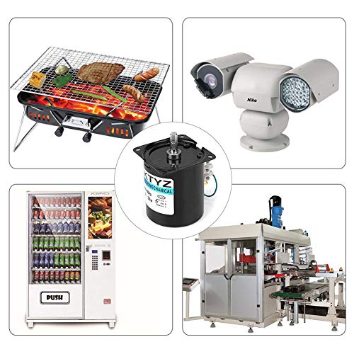 68KTYZ AC 220V 28W Motor Síncrono, Motor síncrono de Imán Permanente Ajustable CW/CCW 2.5RPM Motor Eléctrico Pequeño de Baja Velocidad para Asador Giratorio