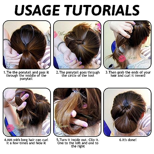 6pcs Accesorios de Peinado, Set de Peinado, Hair Styling Accessories, Set de Diseño de Cabello para Braid Cabello Trenzado Peinado Clips Herramientas para Diseño Niñas Mujeres