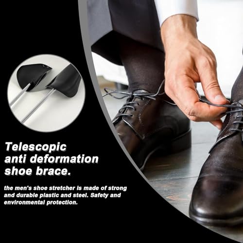 8 pares de tensores para zapatos, horma de plástico, tensores de zapatos para zapatos elásticos, árbol de zapatos con muelle de acero, también adecuado para botas o zapatillas de deporte, para hombre