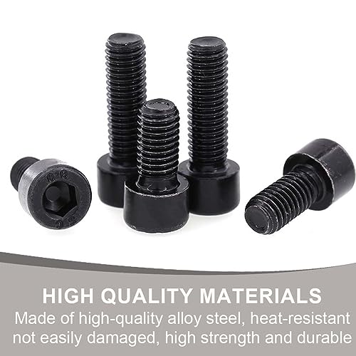 AAED 10 PCS M5 x 20 mm Tornillos para Bicicleta Tornillo De Aleación De Titanio Tornillo De Fijación para La Potencia De La Bici Pernos de Vástago de Bicicleta con Arandelas (negro)
