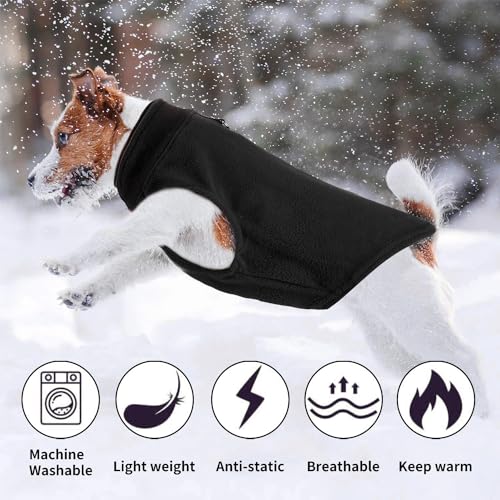 Abrigo Perro Mediano, Ropa Perro, Jersey Perro Mediano, Ropa para Perros Mediano, Chaqueta Perro, Jersey para Perros Suave y Cálido, para Perro Mediano y Pequeño(Negro,L)