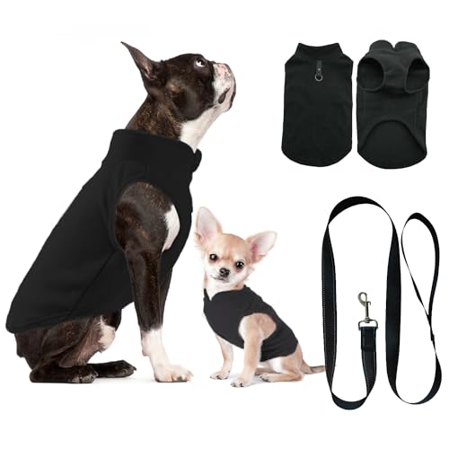 Abrigo Perro Mediano, Ropa Perro, Jersey Perro Mediano, Ropa para Perros Mediano, Chaqueta Perro, Jersey para Perros Suave y Cálido, para Perro Mediano y Pequeño(Negro,L)