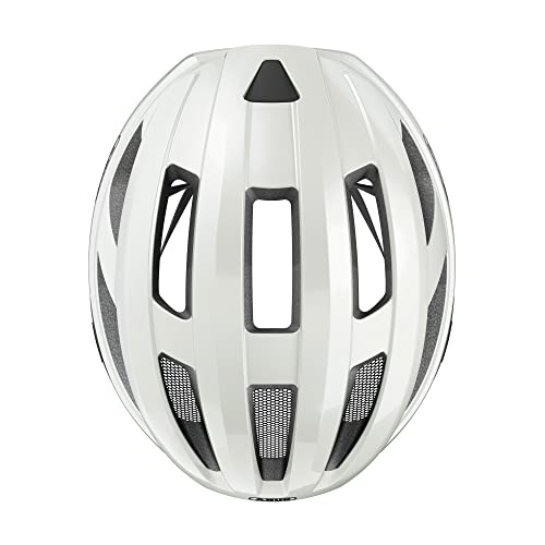 ABUS Macator - Casco de ciclismo deportivo para principiantes - Para hombre y mujer - Blanco, talla M