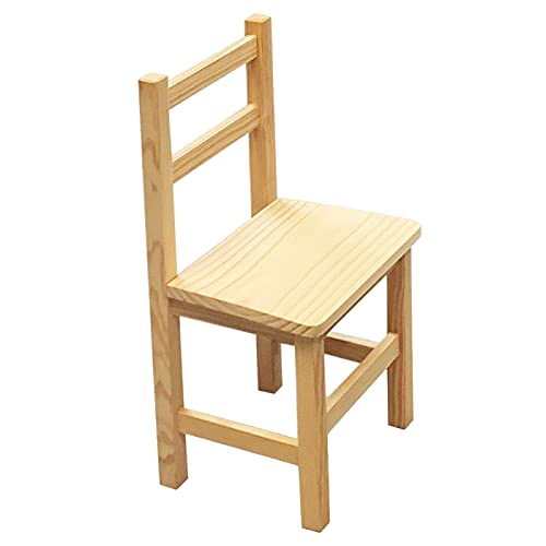 Acan - Silla clásica Infantil de Madera Natural 57 x 30 x 26 cm