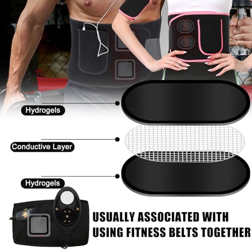 Acboor 9 almohadillas de gel de repuesto Slendertone con dos estilos, almohadillas de gel para entrenamiento abdominal, almohadillas de gel de repuesto para entrenamiento abdominal, estimulación