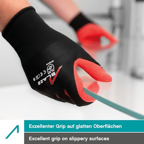 ACE Blaze Guantes de trabajo - Guantes de protección para el trabajo - EN 388 - Talla 06/XS (Paquete de 10)