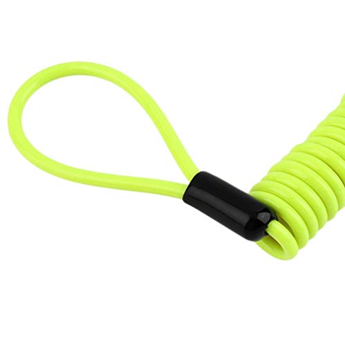 ACTECOM Cable Enrollado para candado de Moto recordatorio para candados de Moto Espiral para Motos Cable para candado de Moto (Amarillo)
