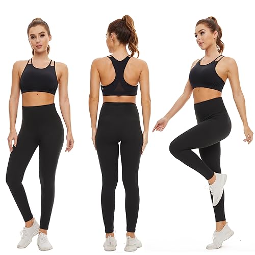 ACTINPUT Leggings Mujer Fitness Pantalones de Yoga Elásticos Push Up Deporte Cintura Alta Mallas Pantalones Deportivos Leggins con Control de Abdomen para Running Fitness Yoga y Pilates