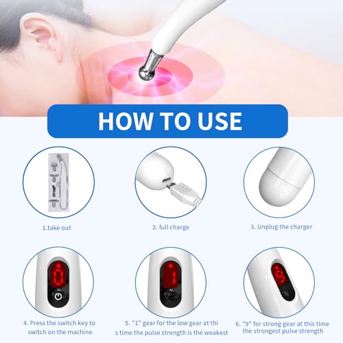 Acupuntura Masaje Pen,modelo recargable Lápiz Eléctrico de Masaje para Acupuntura,Acupuntura Terapia Heal Masaje Pen Meridian Energy Pen