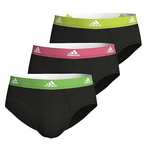 adidas Active Flex Cotton Cartas (3 Unidades) Ropa Interior, Schwarz, M para Hombre
