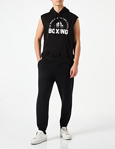 adidas Community 21 Sleeveless Hoody Boxing Sweatshirt, Blackwhite, M Unisex