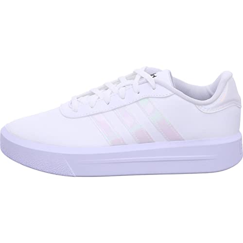 adidas Court Platform Shoes, Zapatillas Mujer, FTWR White/FTWR White/Core Black, 38 EU