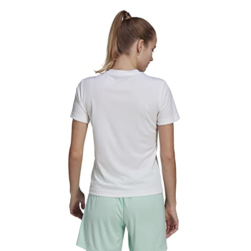 adidas Entrada 22 Jersey Camiseta de Mangas Corta, Mujer, Blanco, L