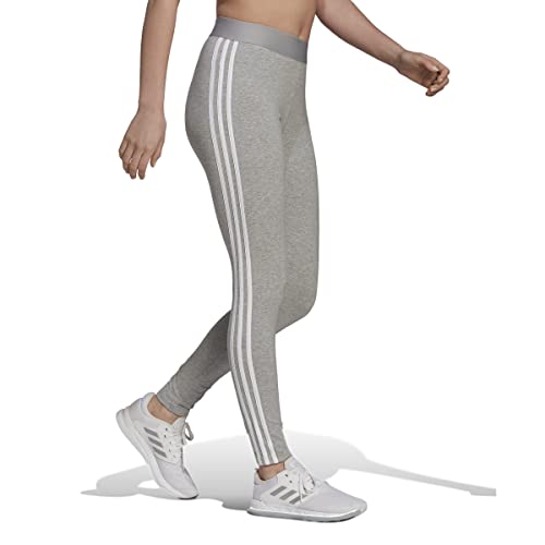 Adidas GV6017 W 3S LEG Leggings women's medium grey heather/white XS