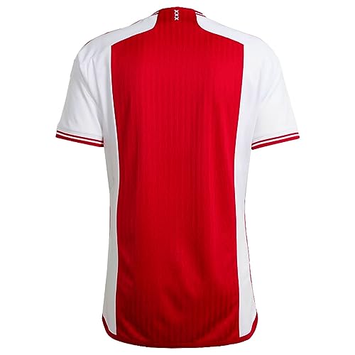 adidas Home AJAX Amsterdam Camiseta de fútbol Manga Corta, Blanco/Rojo Gordo, Small para Hombre