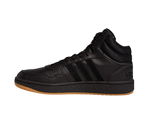 adidas Hoops 3.0 Mid Classic Vintage Shoes Basketball, Zapatillas Hombre, Core Black/Core Black/FTWR White, 43 1/3 EU