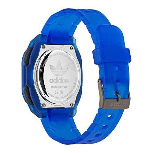 adidas Reloj con correa de resina azul (modelo: AOST230582I), Azul