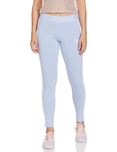 adidas W 3S Leg Leggings, Blue Dawn/White, L Women's