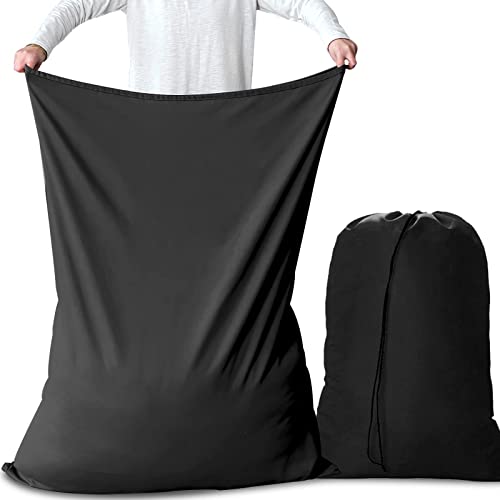 AiQInu Bolsa de Lavandería Plegable, 2 Unidades Grandes Bolsas de Ropa con Cordón, Organizador Material Antidesgarros para Cuarto de Lavado Cocina Dormitorio Hotel de Viaje 70 x 115cm