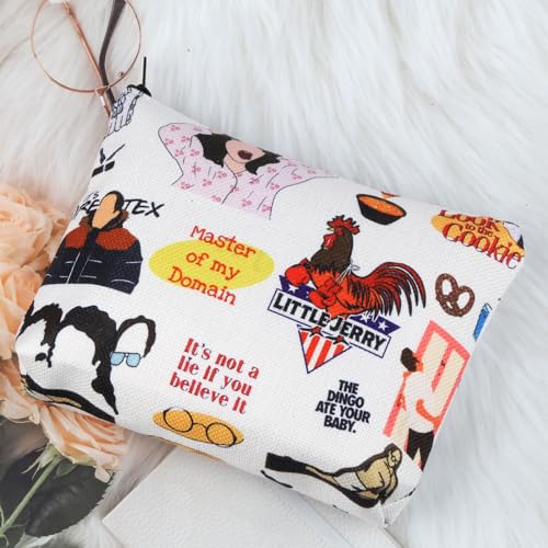 AKTAP Seinfeld - Bolsa de maquillaje para programa de televisión de los años 90, Kramer George Urban Chicken Funny Rooster Gift Seinfeld Fan con cremallera, Seinfeld 90's Tv Show - Neceser para