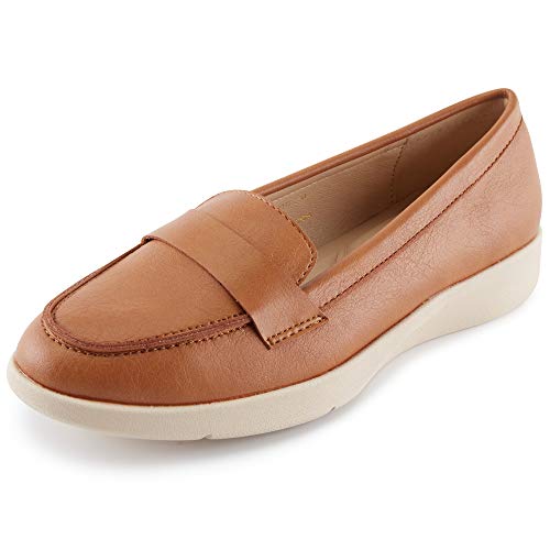 Alexis Leroy Mocasines para Mujer Loafers Casual Zapatos de Conducción Cómodos Camello 39 EU / 6 UK
