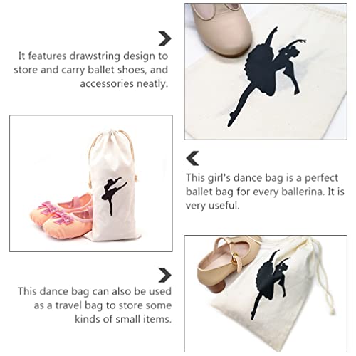Alipis Bolsa de Zapatos para Mujer Pointe 2Pcs Bags Bags Poil Zapatos con Cordón Mochila Mochila Lona Ballet Zapatos de Almacenamiento Bolsa de Almacenamiento Bolsa de Zapatos