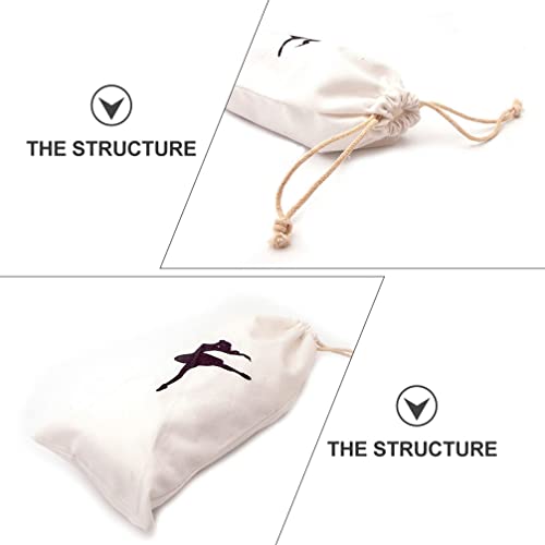 Alipis Bolsa de Zapatos para Mujer Pointe 2Pcs Bags Bags Poil Zapatos con Cordón Mochila Mochila Lona Ballet Zapatos de Almacenamiento Bolsa de Almacenamiento Bolsa de Zapatos