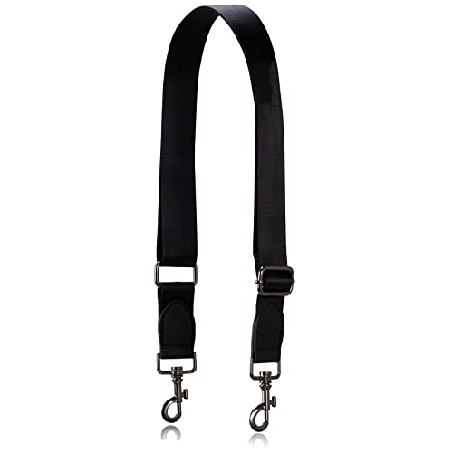 Allzedream - Correa ancha ajustable de repuesto para bandolera, Cuero negro, M
