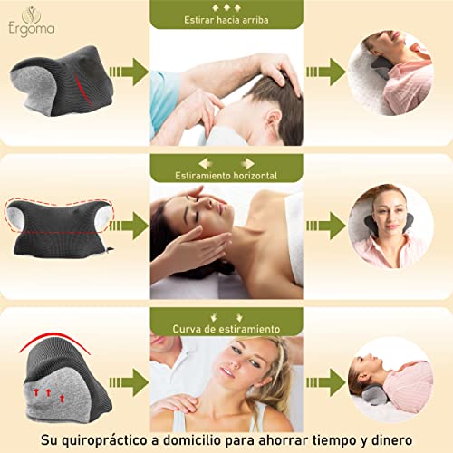 Almohada de tracción quiropráctica para relajar el Cuello, Almohada para el Alivio del Dolor Cervical, Dispositivo de tracción Cervical, Almohada para apoyar, relajar, Estirar y traccionar el Cuello