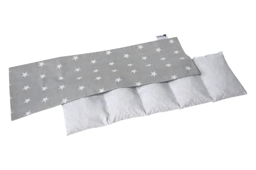 Almohadilla térmica hueso de cereza 60x20cm 800g 100% Algodón Medi Partners 5 cámaras Grande Terapias de frío Funda Extraíble (Estrellas)